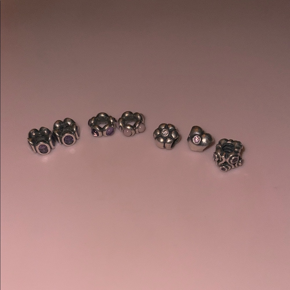 Authentic pandora silver charm collection